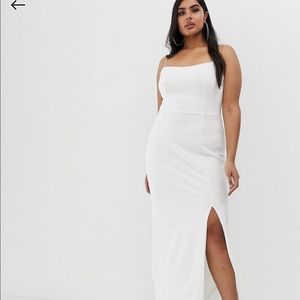 Club L London Square Neck Maxi with Slit
